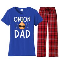 Funny Onion Dad Vegetable Fathers' Day Gardener Lover Gift Women's Flannel Pajama Set