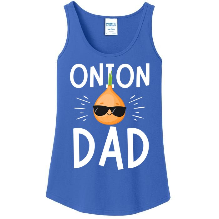 Funny Onion Dad Vegetable Fathers' Day Gardener Lover Gift Ladies Essential Tank