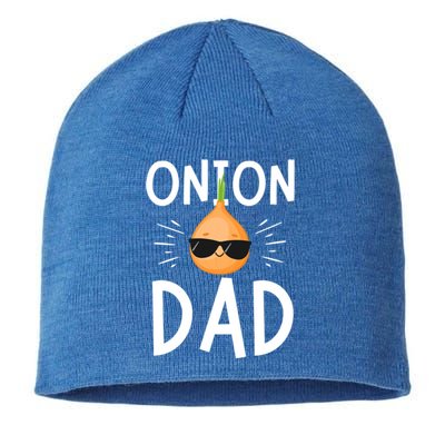 Funny Onion Dad Vegetable Fathers' Day Gardener Lover Gift Sustainable Beanie