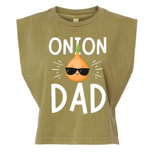 Funny Onion Dad Vegetable Fathers' Day Gardener Lover Gift Garment-Dyed Women's Muscle Tee