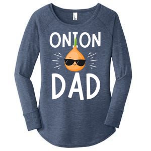 Funny Onion Dad Vegetable Fathers' Day Gardener Lover Gift Women's Perfect Tri Tunic Long Sleeve Shirt