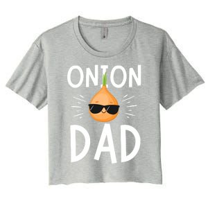 Funny Onion Dad Vegetable Fathers' Day Gardener Lover Gift Women's Crop Top Tee