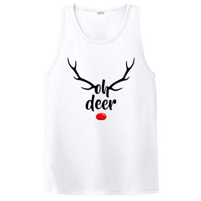 Funny Oh Deer Rudolph Reindeer Christmas Antlers Cool Gift PosiCharge Competitor Tank