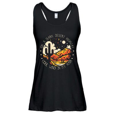 Funny On Dark Deserts Highway Classic Cool Wind In My Hair Ladies Essential Flowy Tank