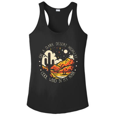 Funny On Dark Deserts Highway Classic Cool Wind In My Hair Ladies PosiCharge Competitor Racerback Tank