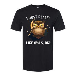 Funny Owl Design For Men Women Cute Owl Nocturnal Bird Lover Softstyle CVC T-Shirt