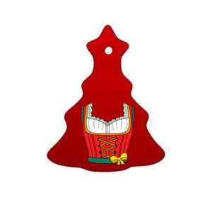 Funny Oktoberfest Dirndl Costume For Halloween Party Ceramic Tree Ornament