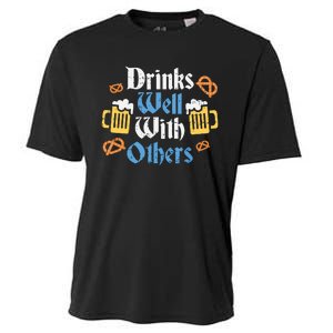 Funny Oktoberfest Drinks Well With Others Gift Cooling Performance Crew T-Shirt