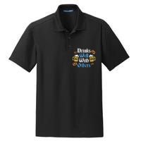 Funny Oktoberfest Drinks Well With Others Gift Dry Zone Grid Polo