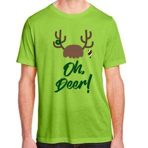 Funny Oh Deer Christmas Reindeer Antler Pun Funny Gift Gift Adult ChromaSoft Performance T-Shirt