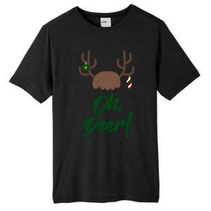 Funny Oh Deer Christmas Reindeer Antler Pun Funny Gift Gift Tall Fusion ChromaSoft Performance T-Shirt