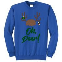 Funny Oh Deer Christmas Reindeer Antler Pun Funny Gift Gift Sweatshirt