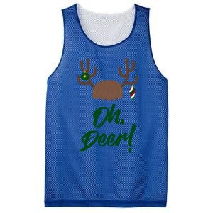 Funny Oh Deer Christmas Reindeer Antler Pun Funny Gift Gift Mesh Reversible Basketball Jersey Tank