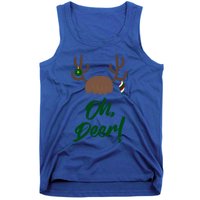 Funny Oh Deer Christmas Reindeer Antler Pun Funny Gift Gift Tank Top