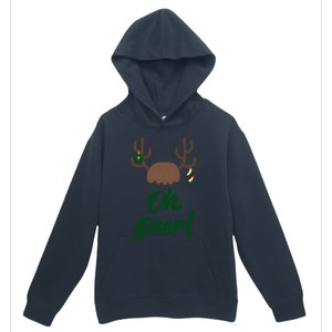 Funny Oh Deer Christmas Reindeer Antler Pun Funny Gift Gift Urban Pullover Hoodie