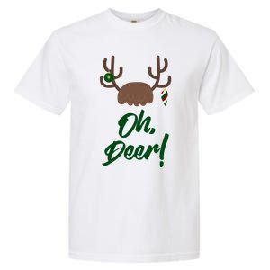 Funny Oh Deer Christmas Reindeer Antler Pun Funny Gift Gift Garment-Dyed Heavyweight T-Shirt