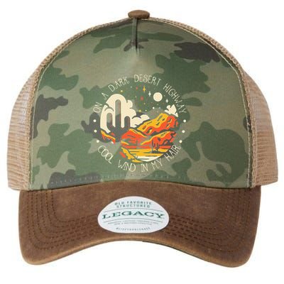 Funny On Dark Deserts Highway Classic Cool Wind In My Hair Legacy Tie Dye Trucker Hat