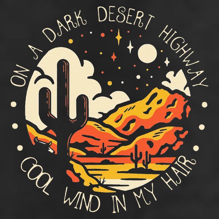 Funny On Dark Deserts Highway Classic Cool Wind In My Hair Cool Comfort Performance Bucket Hat