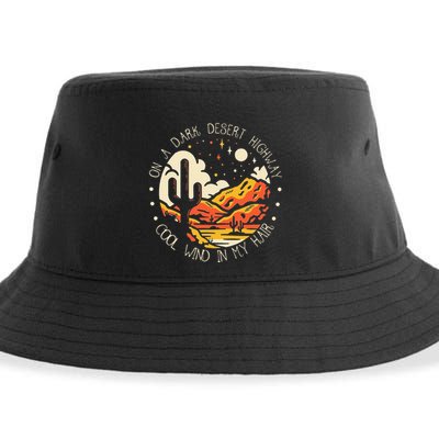 Funny On Dark Deserts Highway Classic Cool Wind In My Hair Sustainable Bucket Hat