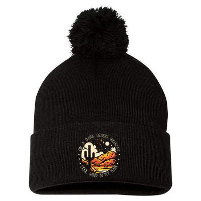 Funny On Dark Deserts Highway Classic Cool Wind In My Hair Pom Pom 12in Knit Beanie