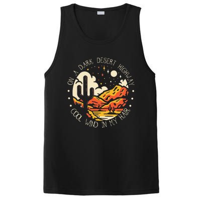 Funny On Dark Deserts Highway Classic Cool Wind In My Hair PosiCharge Competitor Tank