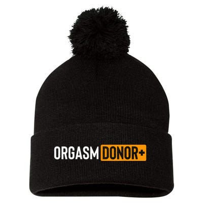 Funny Orgasm Donor Sexual Dirty Adult Humor Sarcastic Pom Pom 12in Knit Beanie