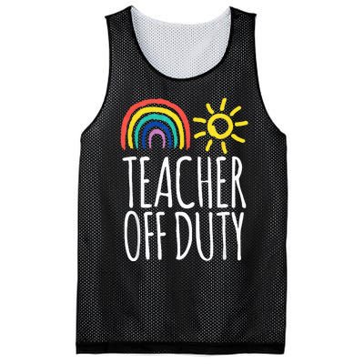 Funny OFF DUTY TEACHER Summer Vacation School Mesh Reversible Basketball Jersey Tank