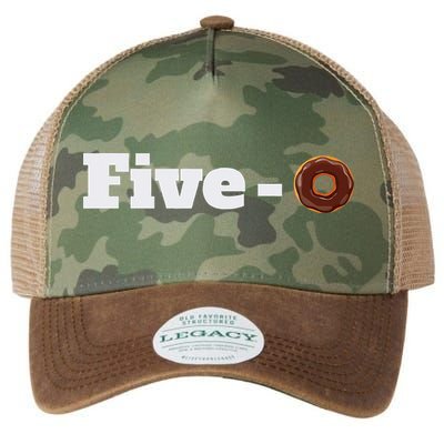 Five O Donut Funny Cop Legacy Tie Dye Trucker Hat