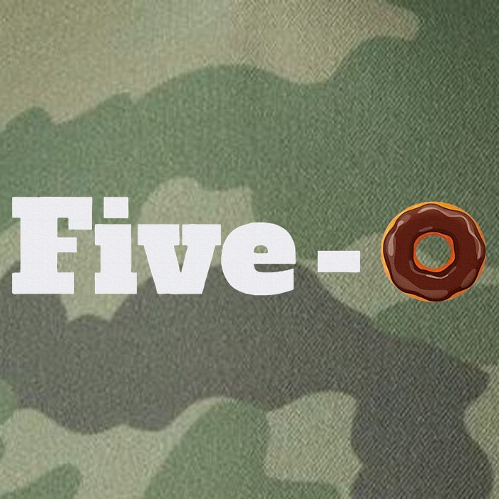 Five O Donut Funny Cop Legacy Tie Dye Trucker Hat