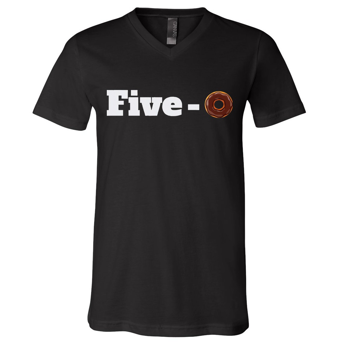 Five O Donut Funny Cop V-Neck T-Shirt