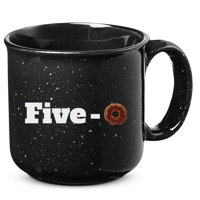Five O Donut Funny Cop 15oz Campfire Ceramic Mug