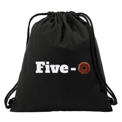 Five O Donut Funny Cop Drawstring Bag