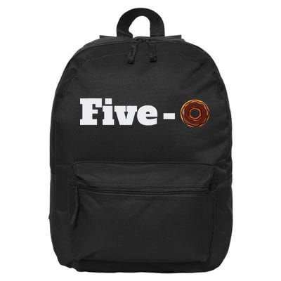 Five O Donut Funny Cop 16 in Basic Backpack