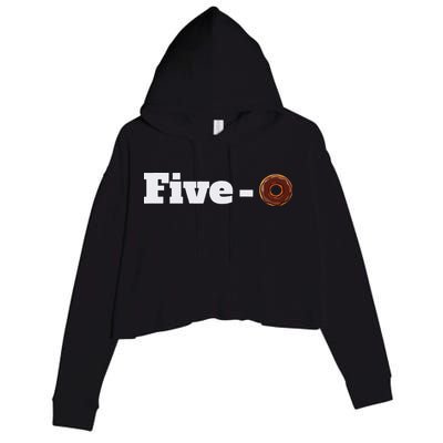 Five O Donut Funny Cop Crop Fleece Hoodie