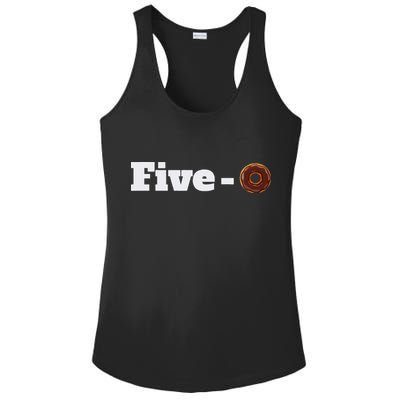 Five O Donut Funny Cop Ladies PosiCharge Competitor Racerback Tank