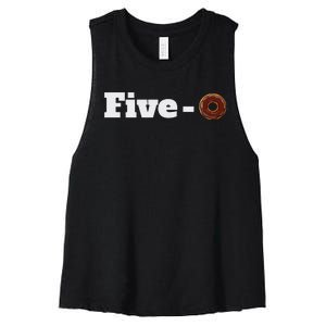 Five O Donut Funny Cop Women's Racerback Cropped Tank