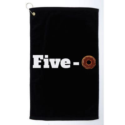 Five O Donut Funny Cop Golf Towel