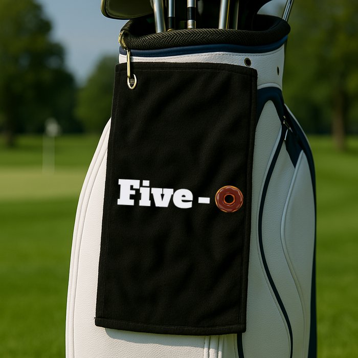 Five O Donut Funny Cop Golf Towel