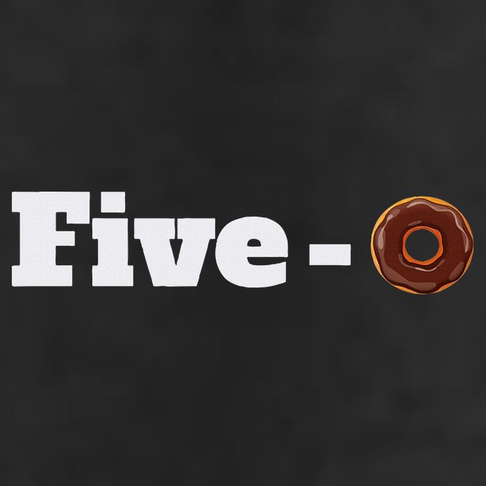 Five O Donut Funny Cop Golf Towel