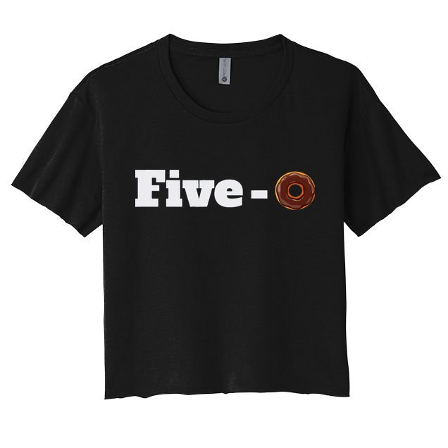 Five O Donut Funny Cop Crop Top