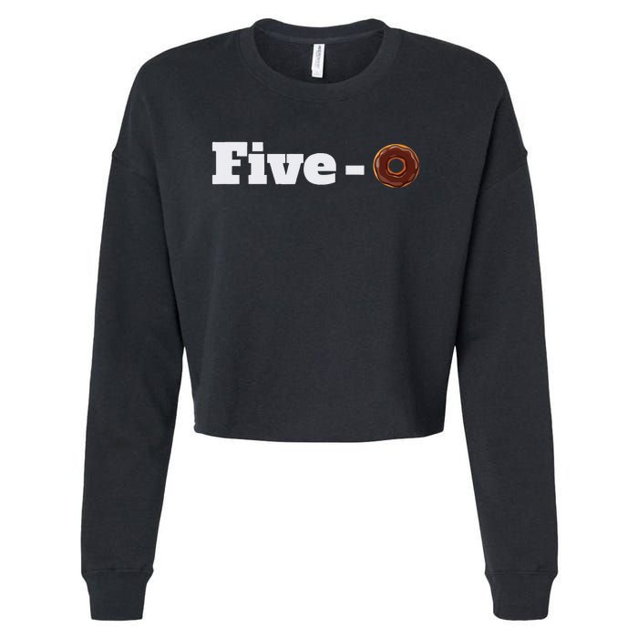 Five O Donut Funny Cop Cropped Pullover Crew