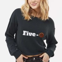 Five O Donut Funny Cop Cropped Pullover Crew