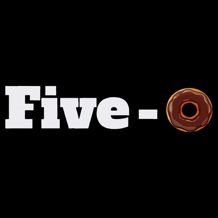 Five O Donut Funny Cop Cropped Pullover Crew