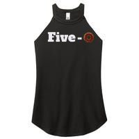 Five O Donut Funny Cop Women's Perfect Tri Rocker Tank