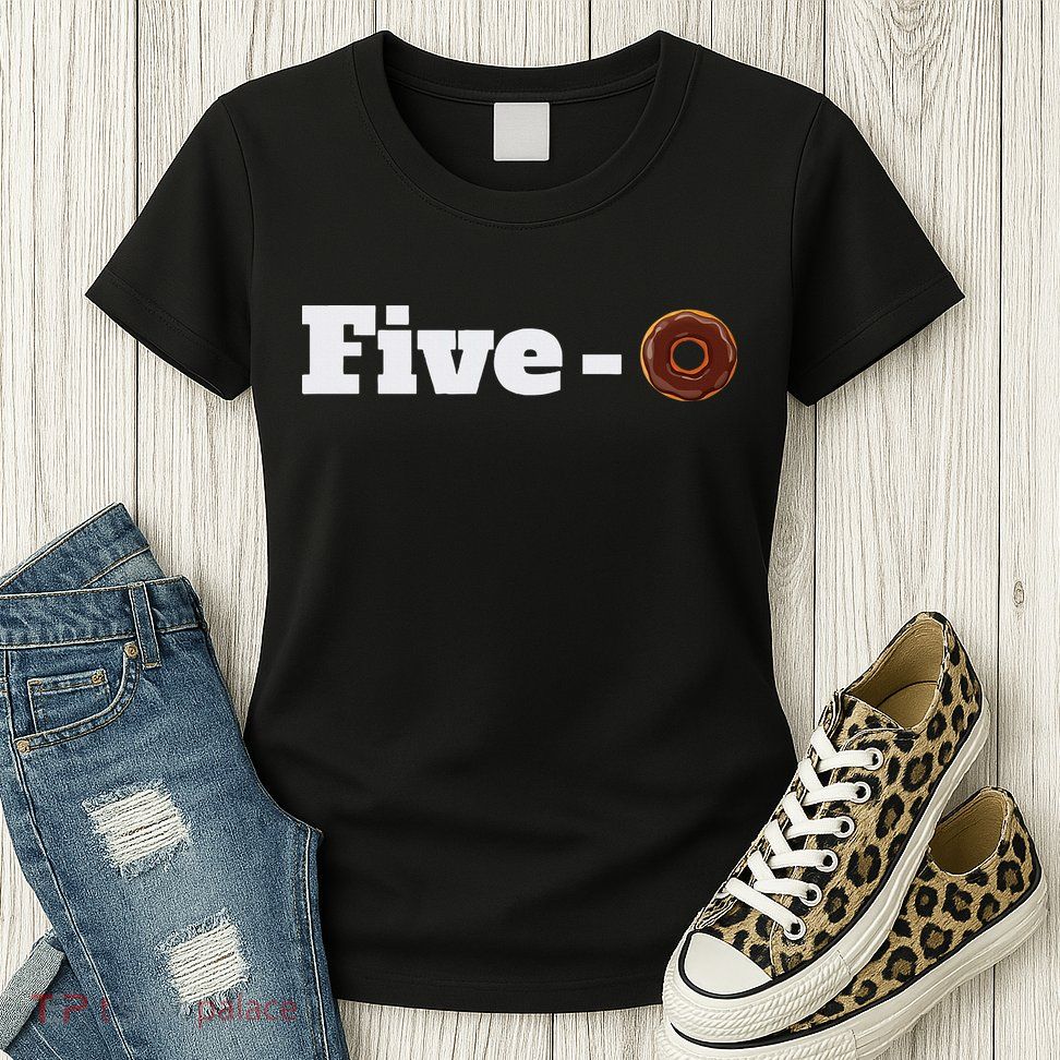 Five O Donut Funny Cop Womens T-Shirt
