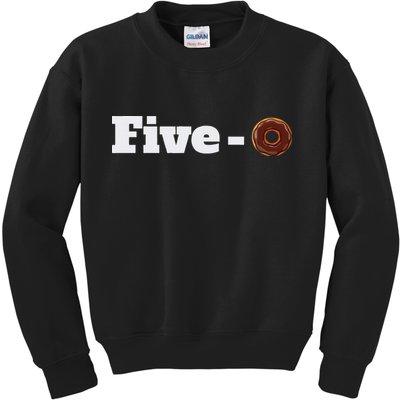 Five O Donut Funny Cop Kids Sweatshirt