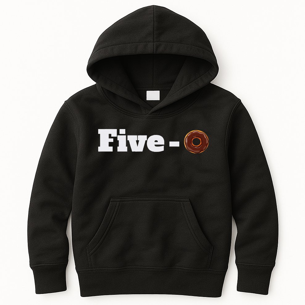 Five O Donut Funny Cop Kids Hoodie