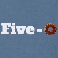 Five O Donut Funny Cop Garment-Dyed Sweatshirt
