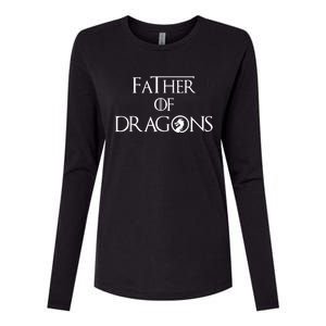 Father of Dragons Shirt Fathers Day Best Gift for Dad Womens Cotton Relaxed Long Sleeve T-Shirt