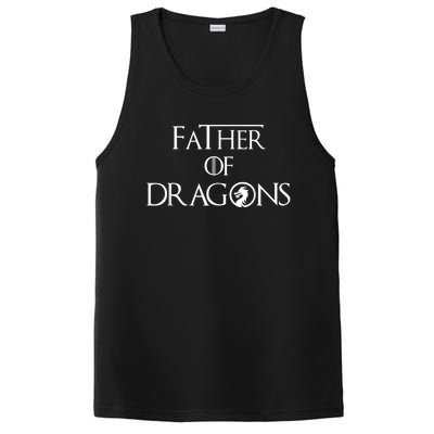 Father of Dragons Shirt Fathers Day Best Gift for Dad PosiCharge Competitor Tank